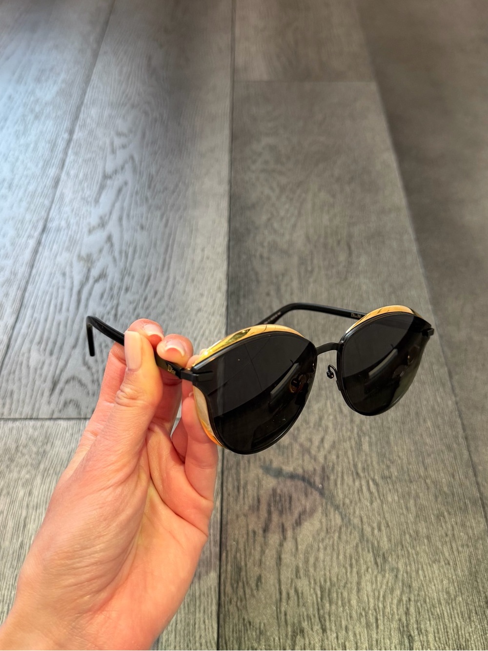 Dior Black and Gold Sunglasses